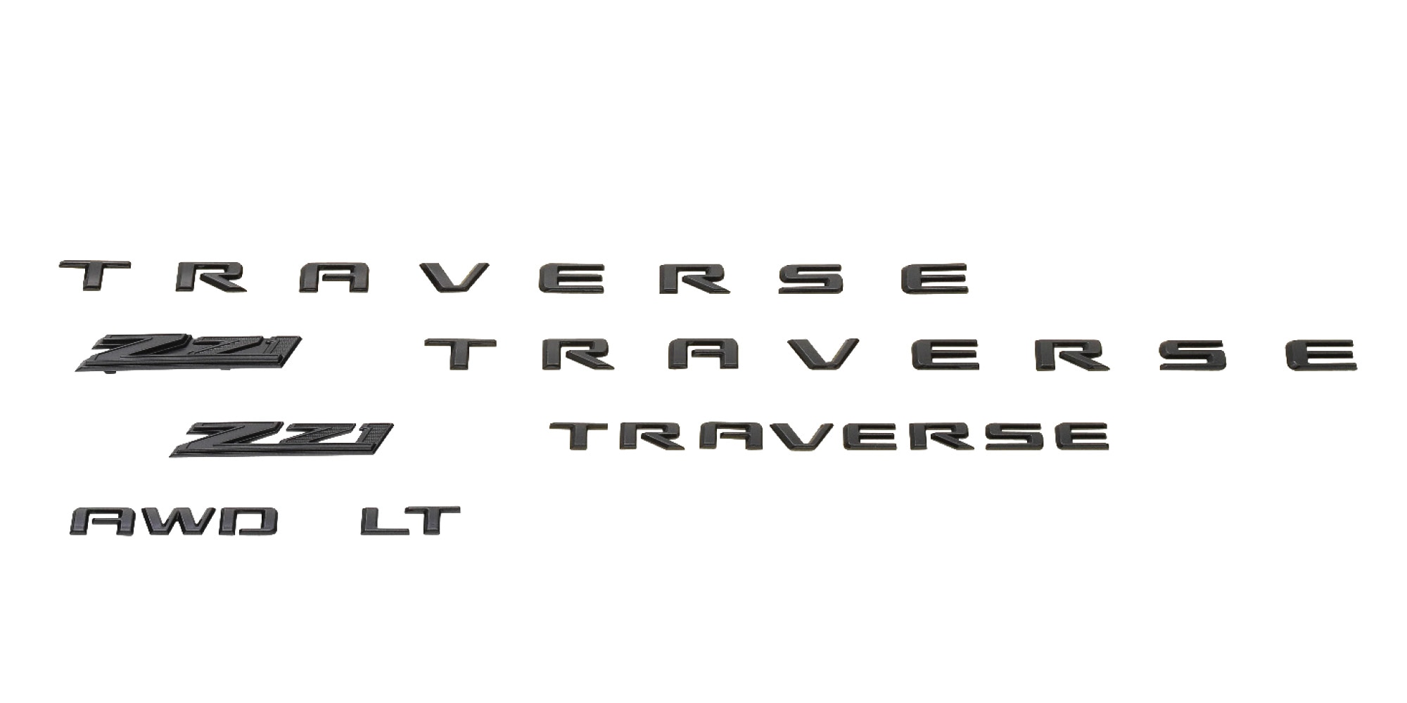 Nueva Traverse 2026, emblema Traverse en negro