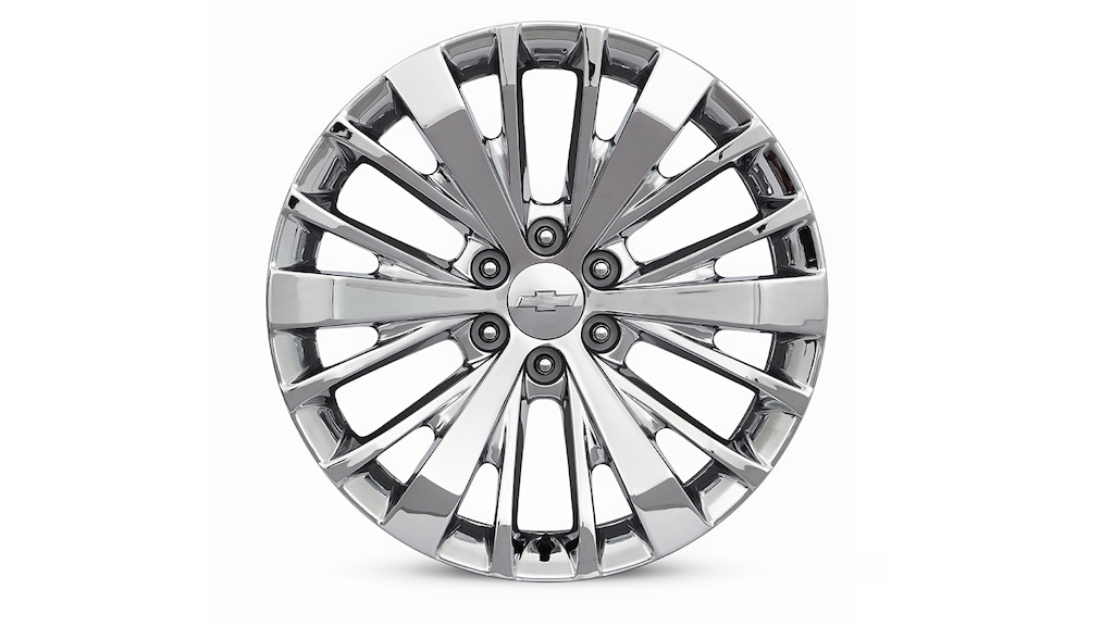 Rin en aluminio de 22 pulgadas cromado de 6 brazos diseño 3 para tu camioneta Chevrolet Silverado Turbo 2025