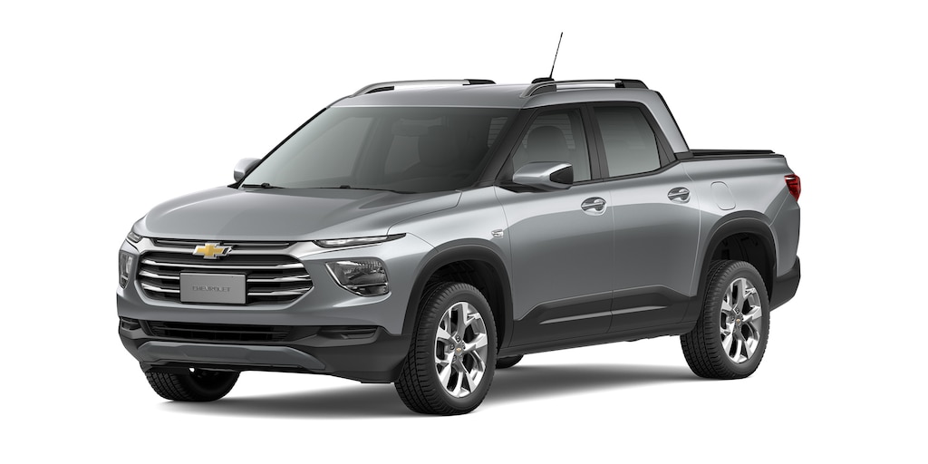 Camioneta pickup compacta Chevrolet Montana 2025 disponible en color Plata Eléctrico