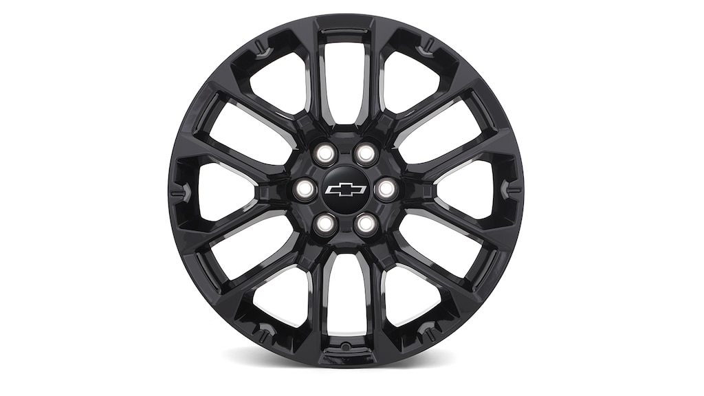 Rin en aluminio de 20 pulgadas en color negro con 6 brazos para tu camioneta Chevrolet Silverado Turbo 2025